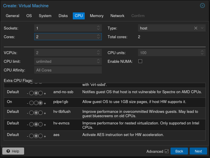 Proxmox Create VM Step 5